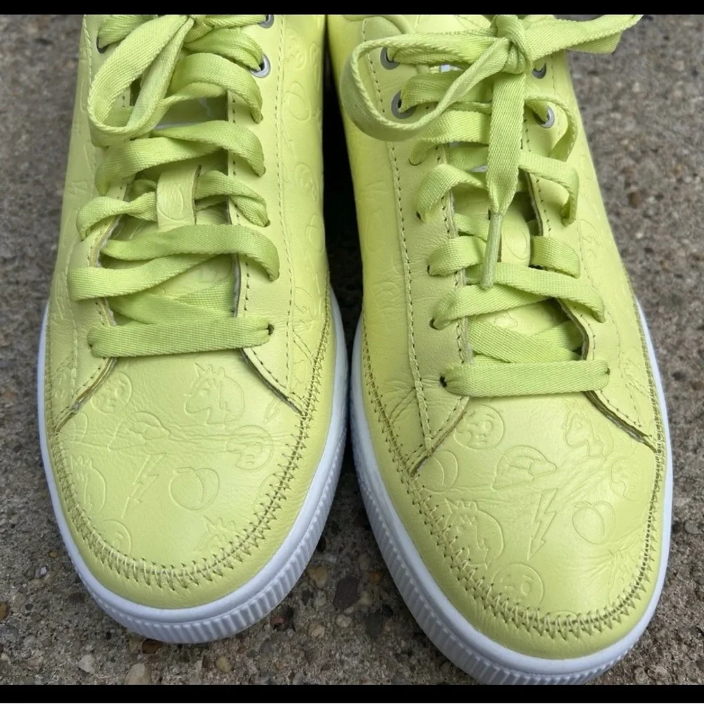 Puma Basket X Emoji Sunny Lime Size 9 - Picture 5 of 8